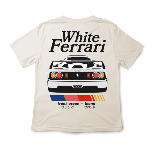 Playera Whithe Ferrari