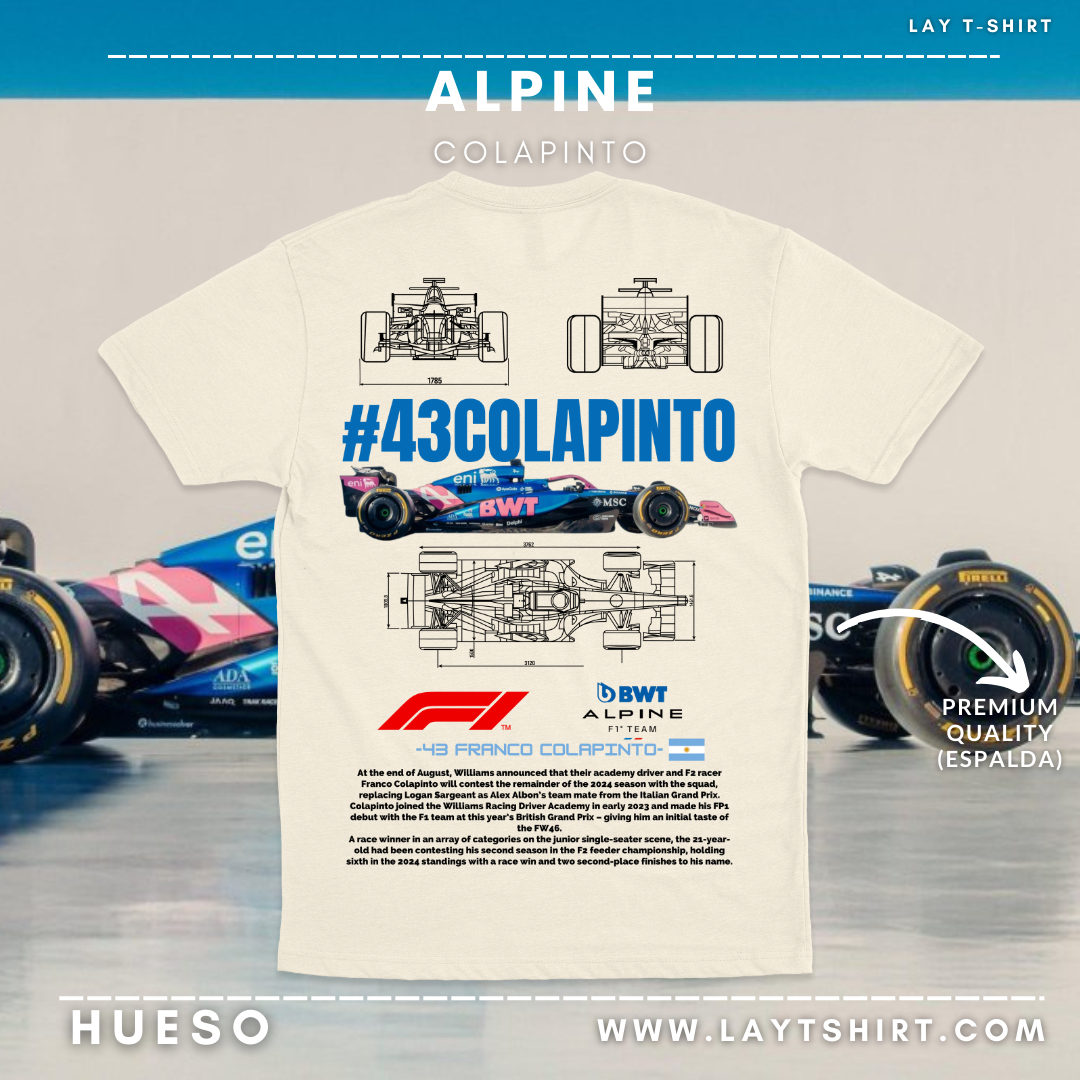 Playera Alpine Colapinto F1 2025