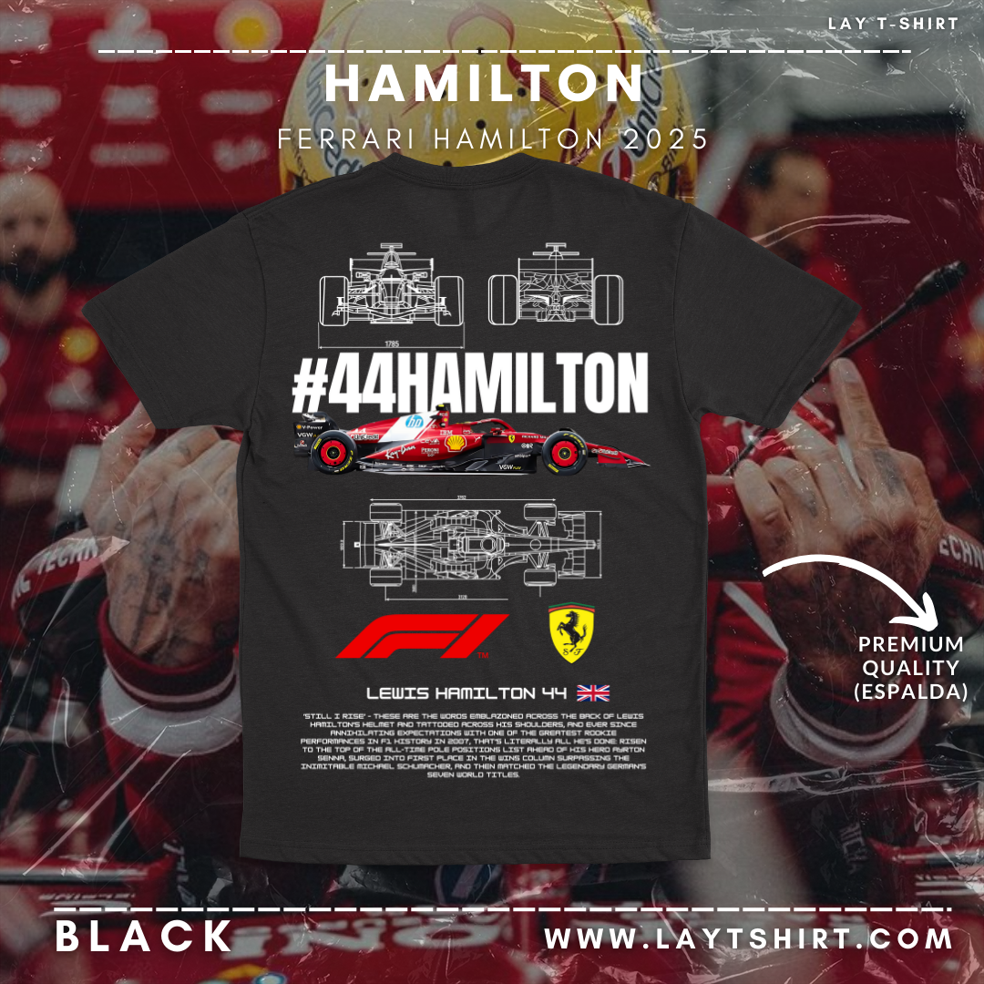 Playera Ferrari Hamilton F1 2025