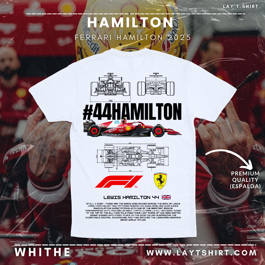 Playera Ferrari Hamilton F1 2025
