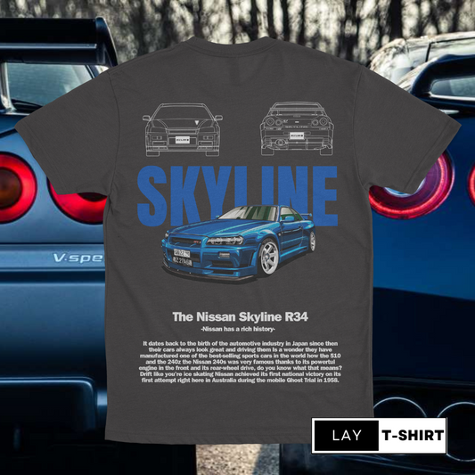 Playera Nissan Skyline Blue