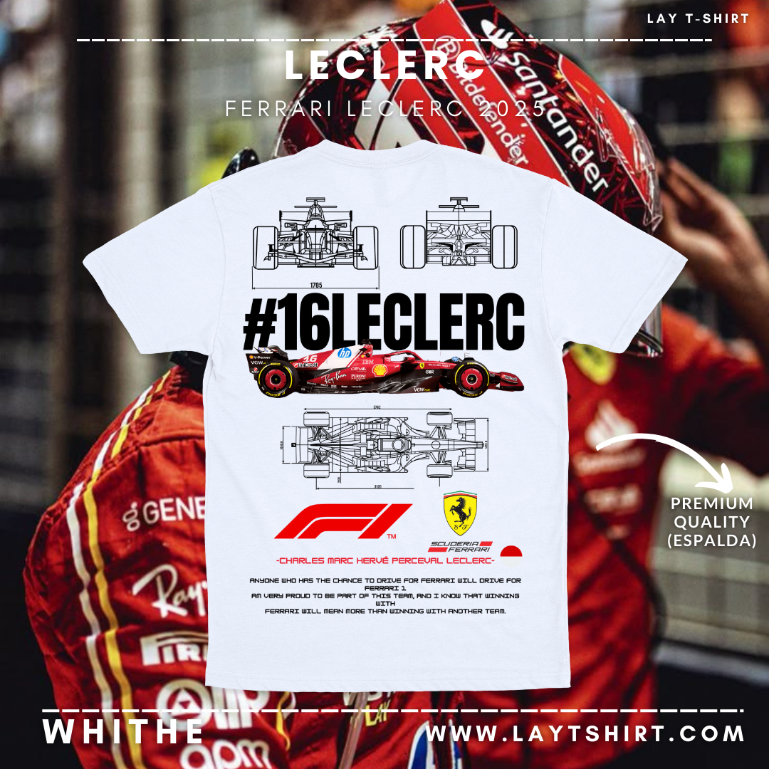 Playera Ferrari Charles Leclerc F1 2025