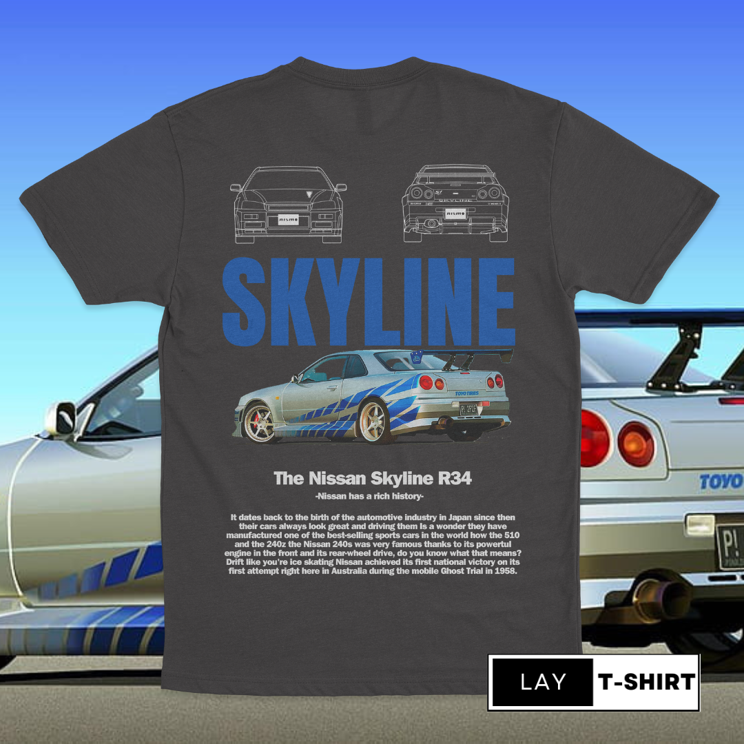 Playera Nissan Skyline R34 Fast & Furious