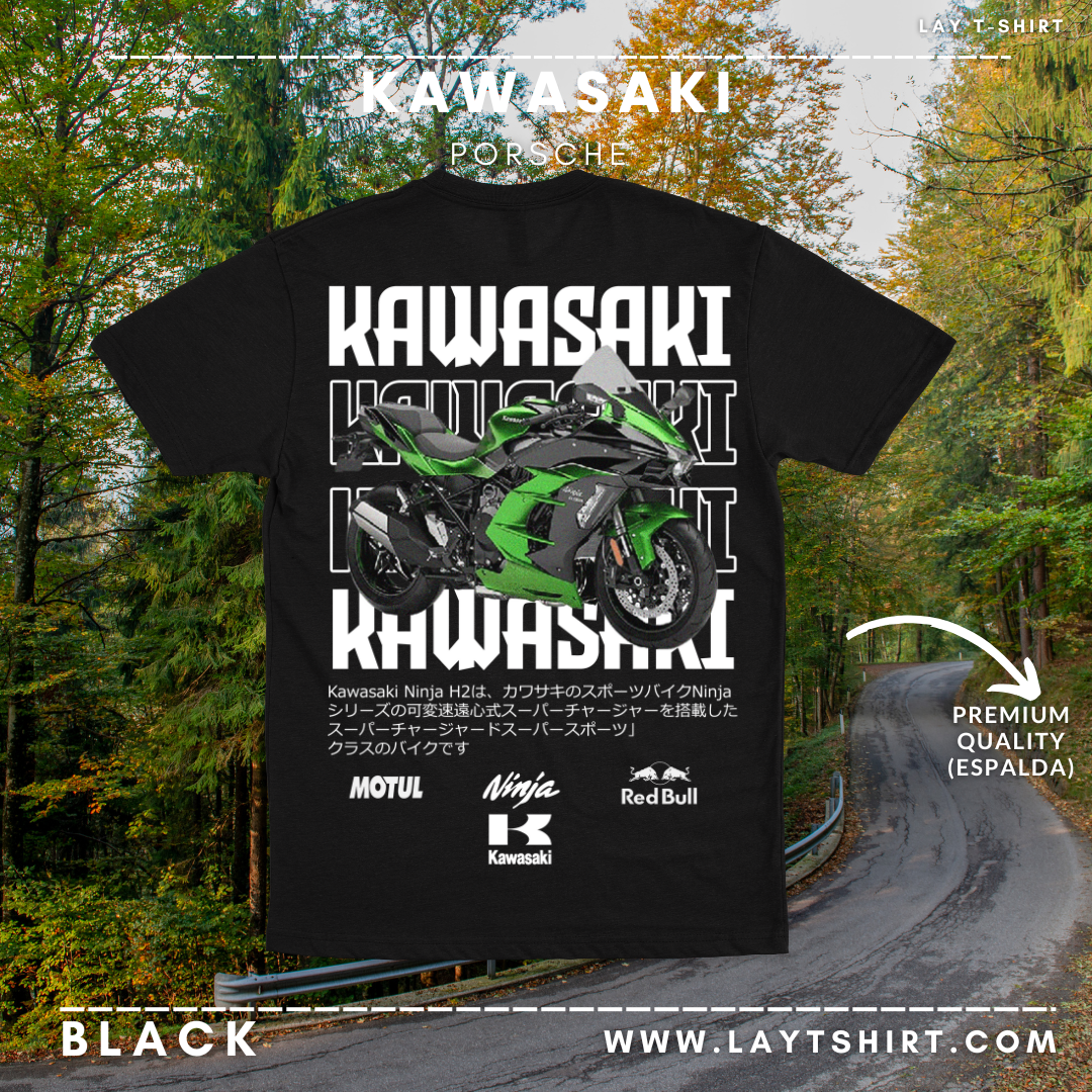 Playera KAWASAKI H2 GREEN