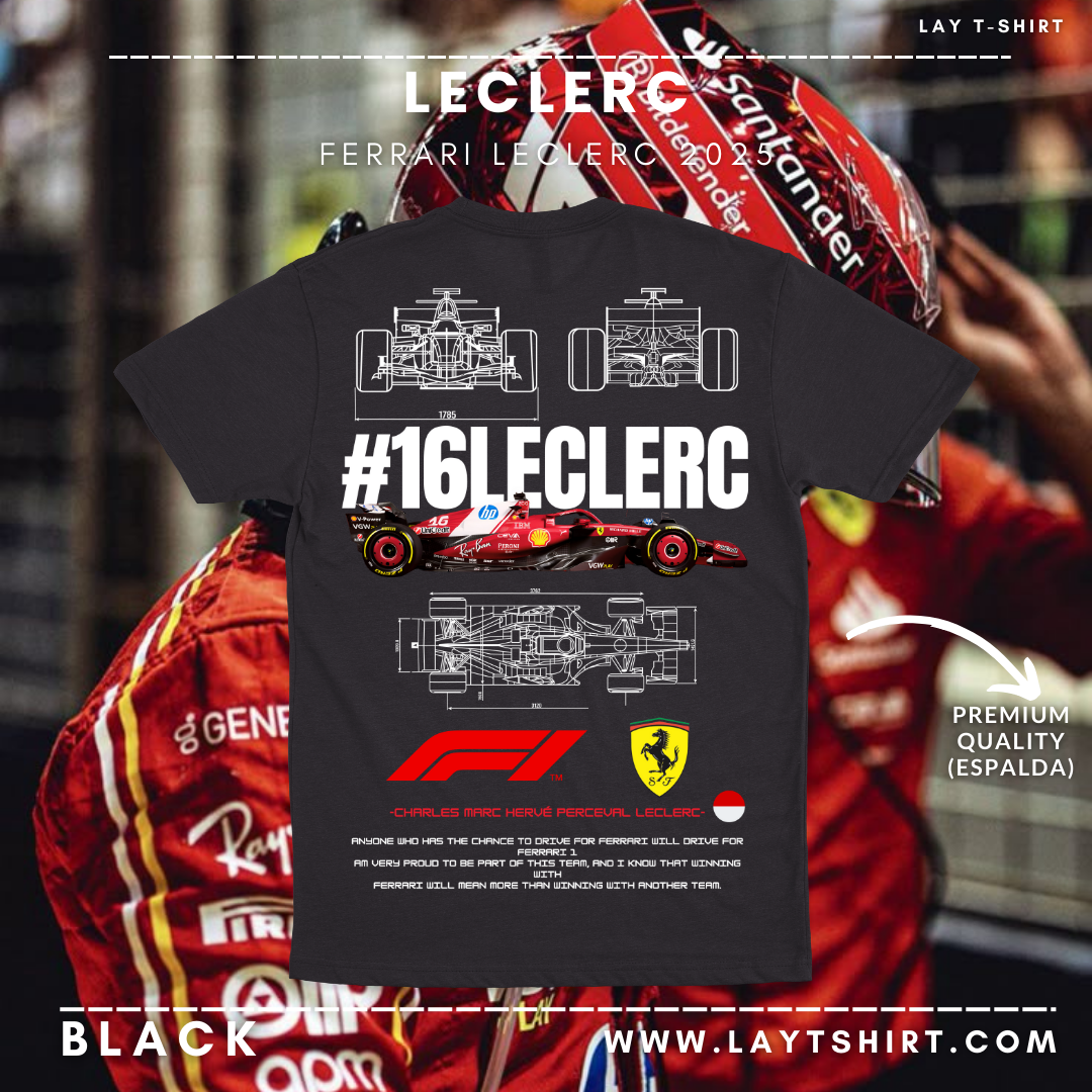 Playera Ferrari Charles Leclerc F1 2025