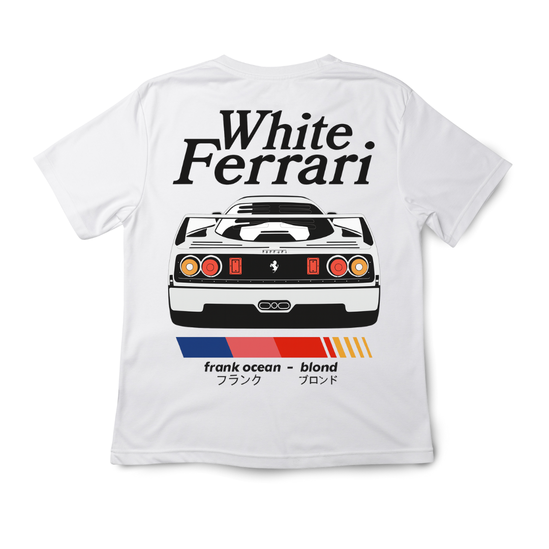 Playera Whithe Ferrari