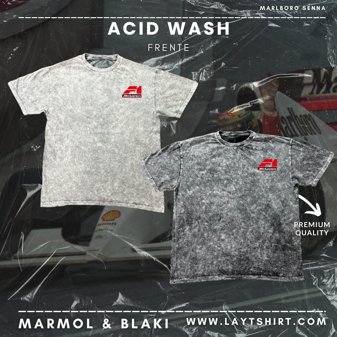 Playera Acid Wash Ayrton Senna 88