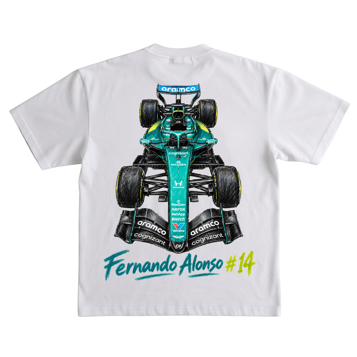 Playera Fernando Alonso #14 Crayon