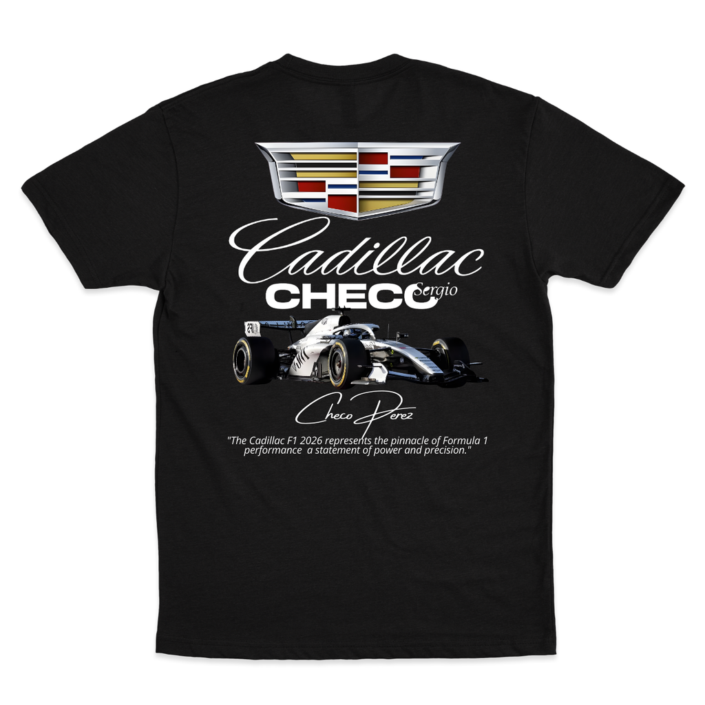 Playera Cadillac x Checo Never Give Up