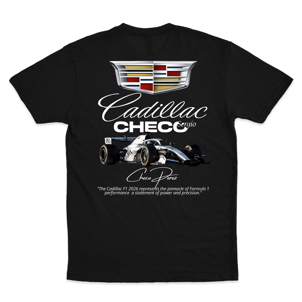Playera Cadillac x Checo Never Give Up