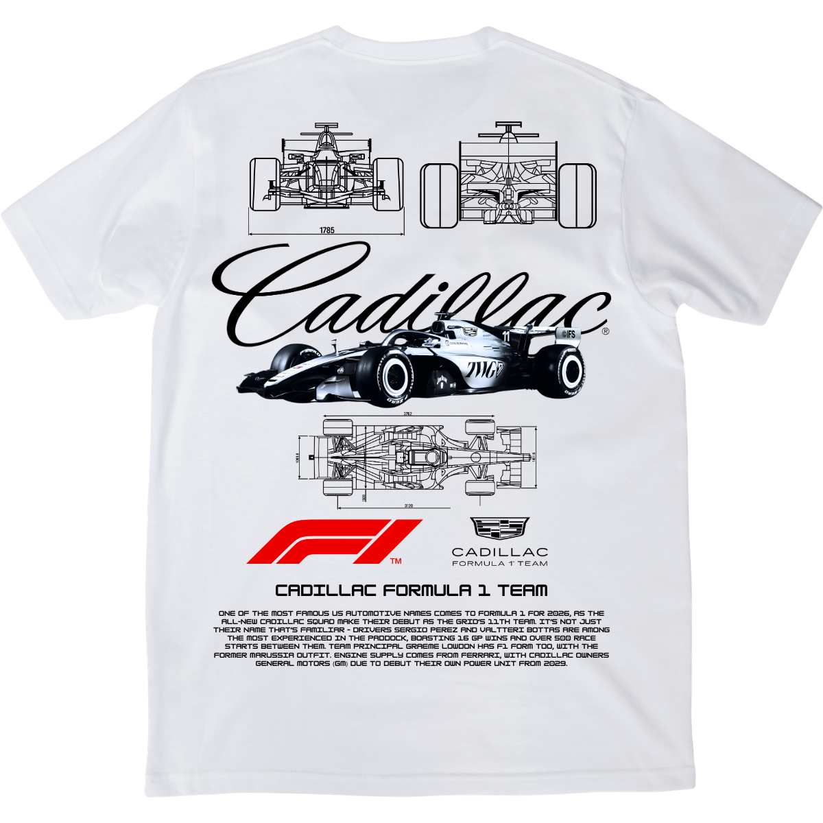 Playera Cadillac F1 2026 Deluxe