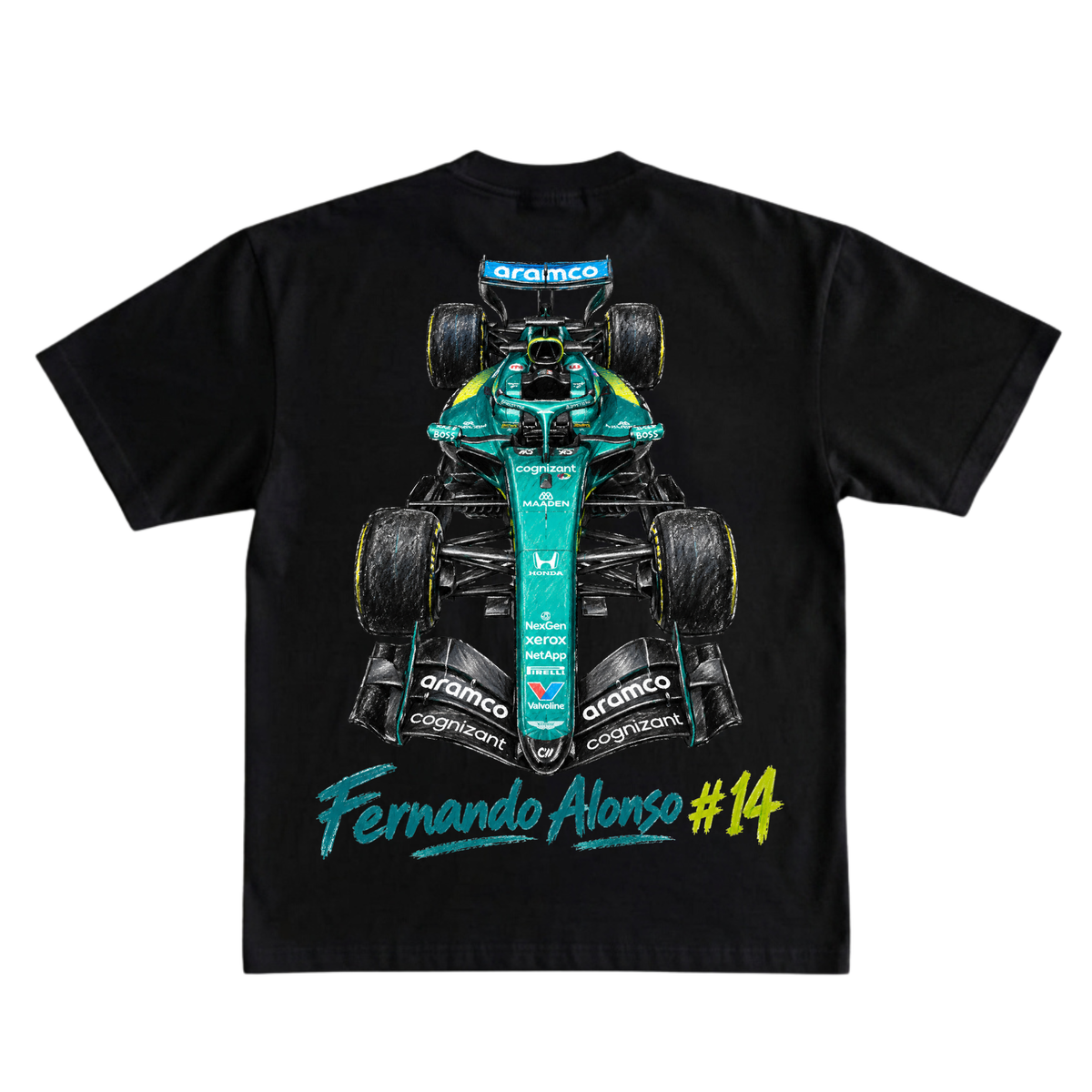 Playera Fernando Alonso #14 Crayon