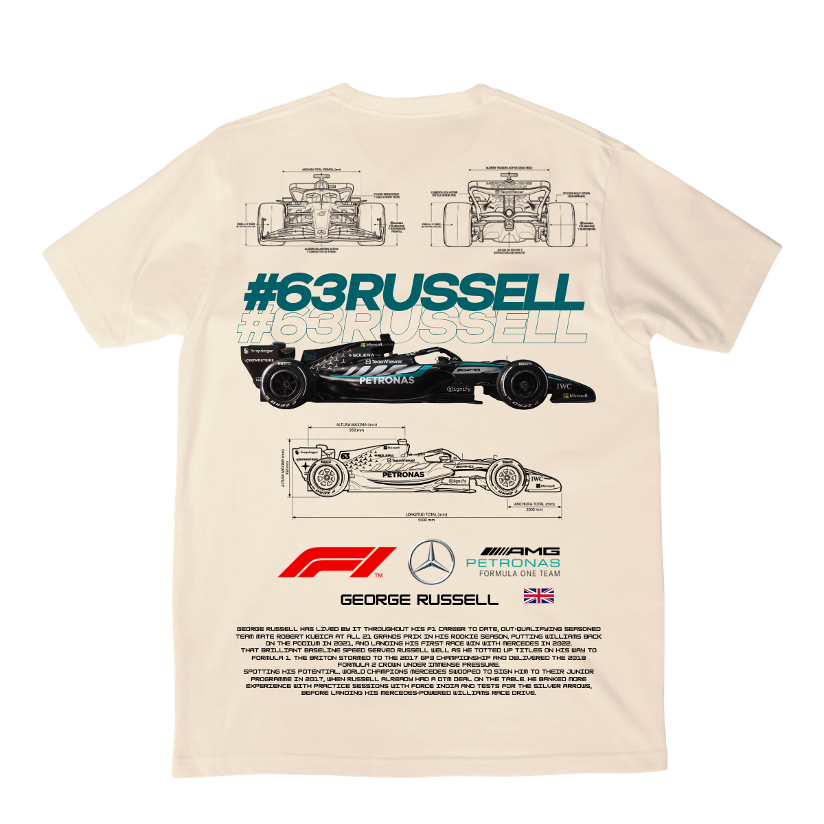 Playera Russel Mercedes F1 V2 2026