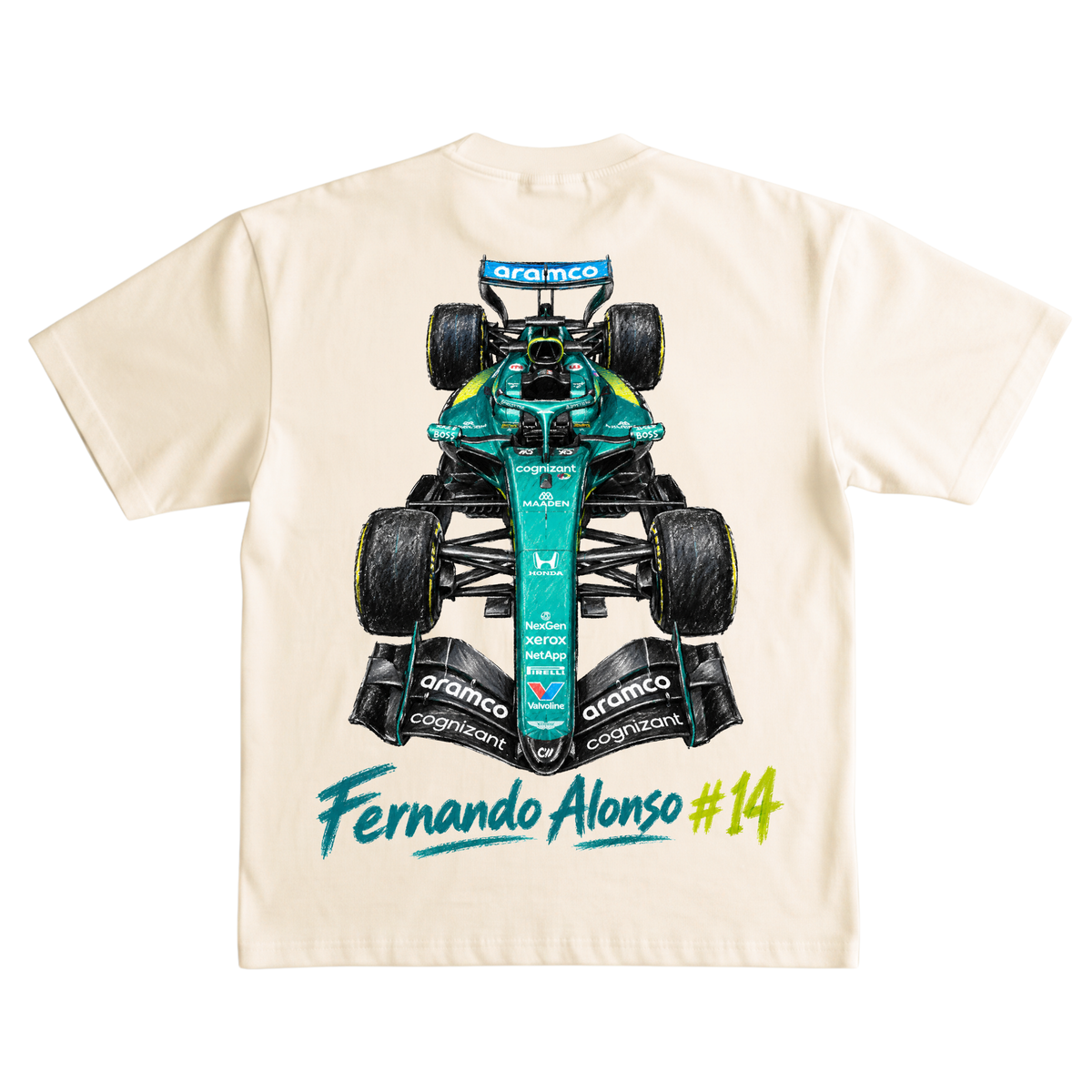 Playera Fernando Alonso #14 Crayon