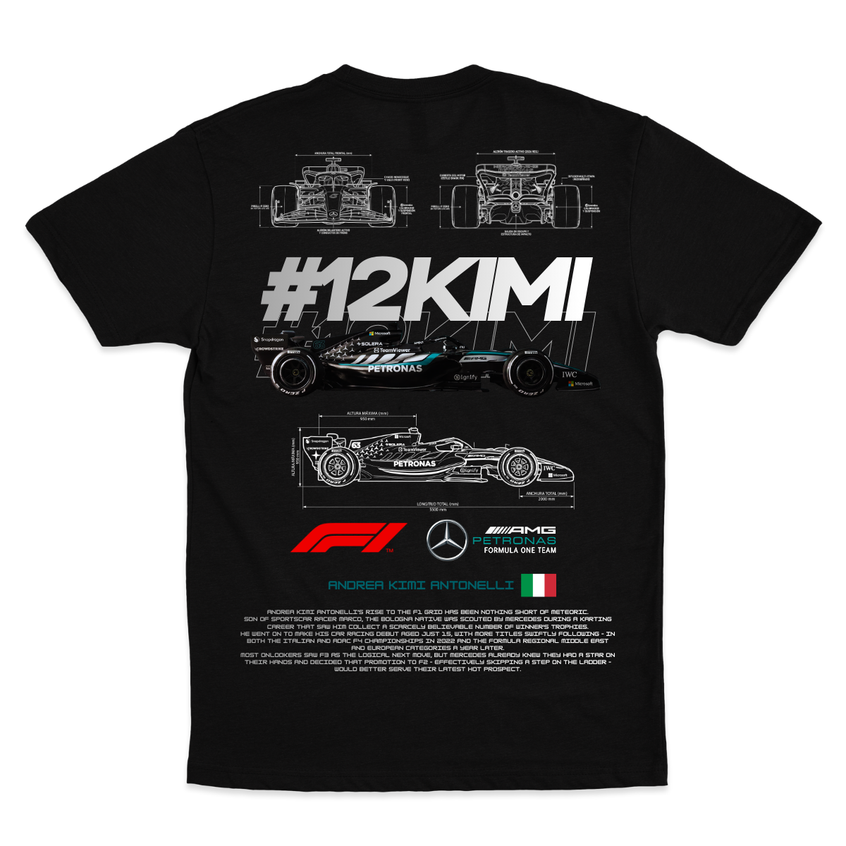 Playera Kimi Mercedes V2 2026