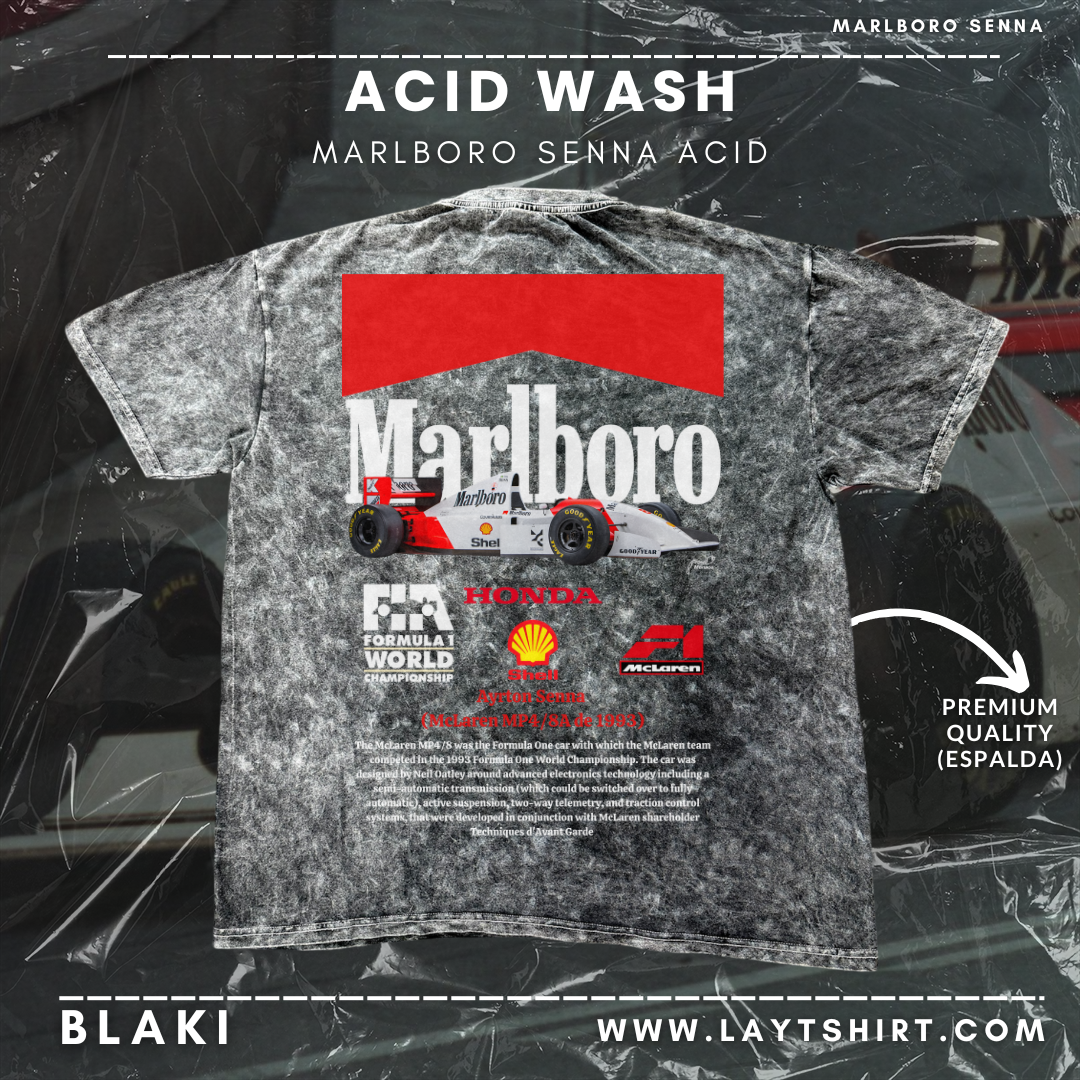 Playera Acid Wash Mclaren Mp4/4