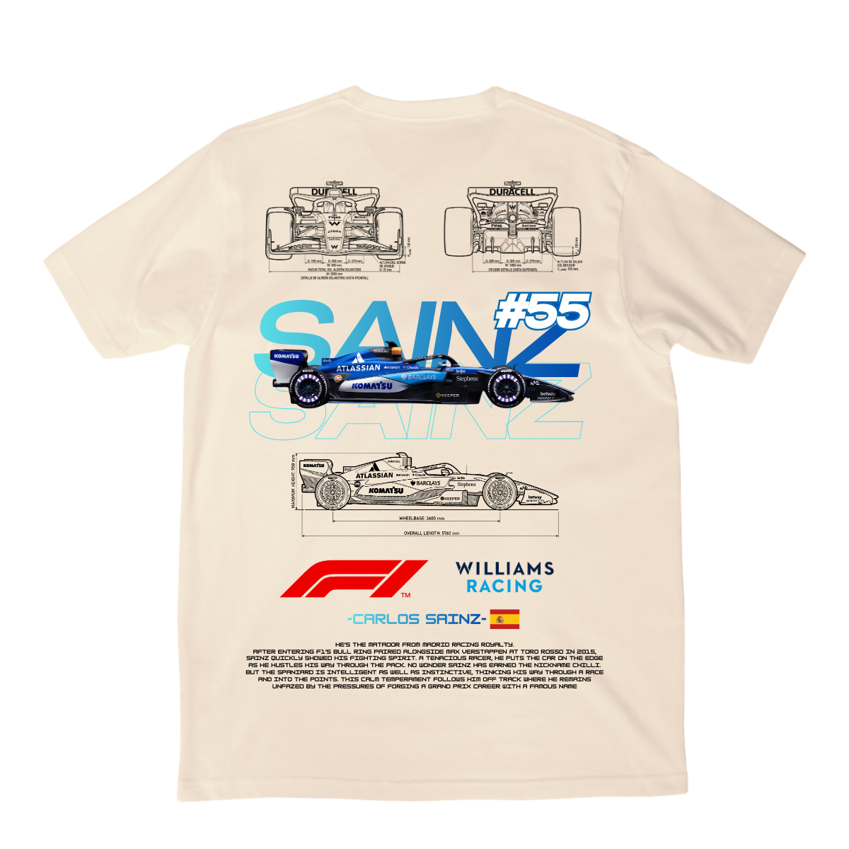 Playera Sainz Williams 2026 V2