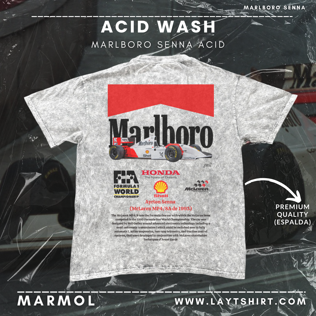 Playera Acid Wash Mclaren Mp4/4