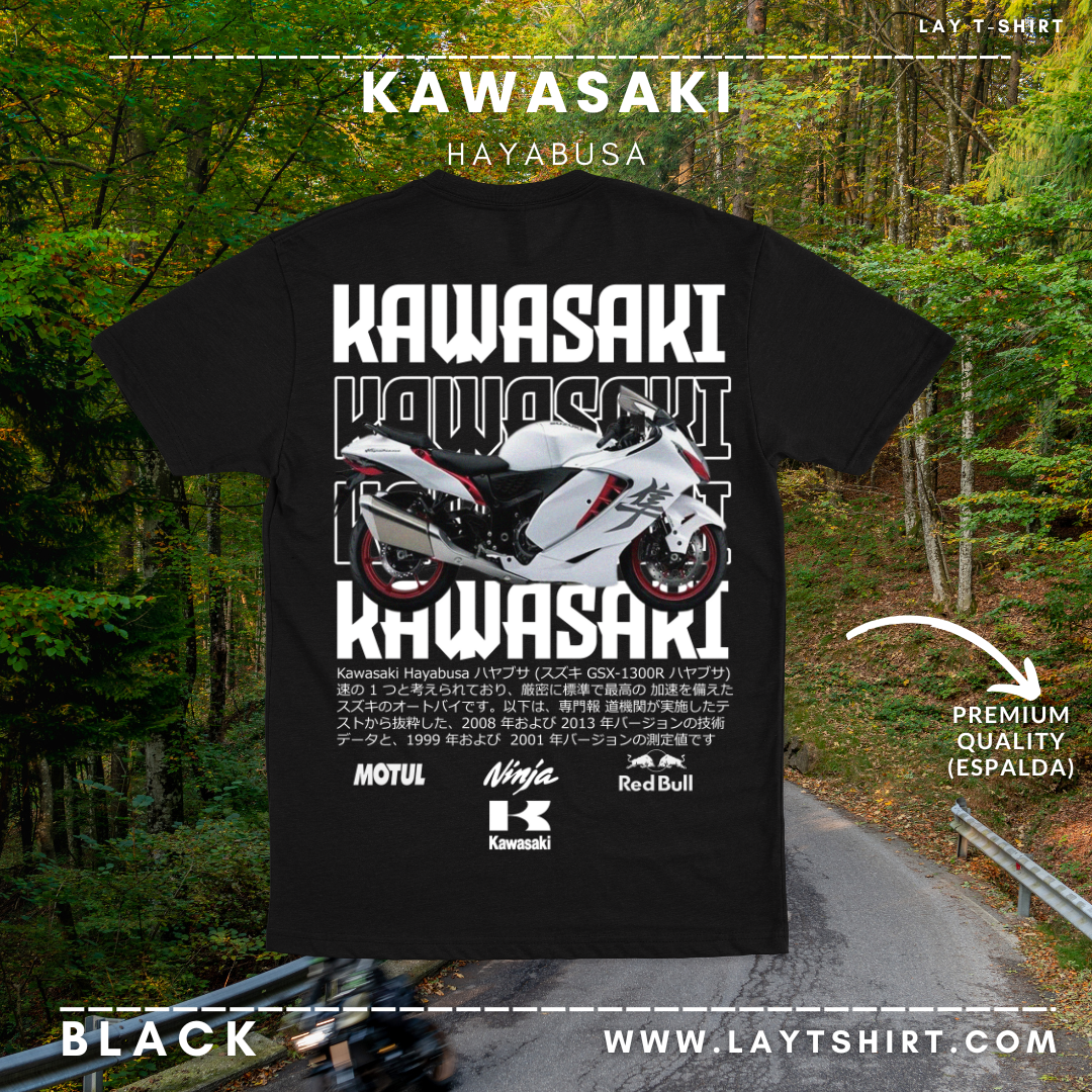 Playera KAWASAKI HAYABUSA WHITHE