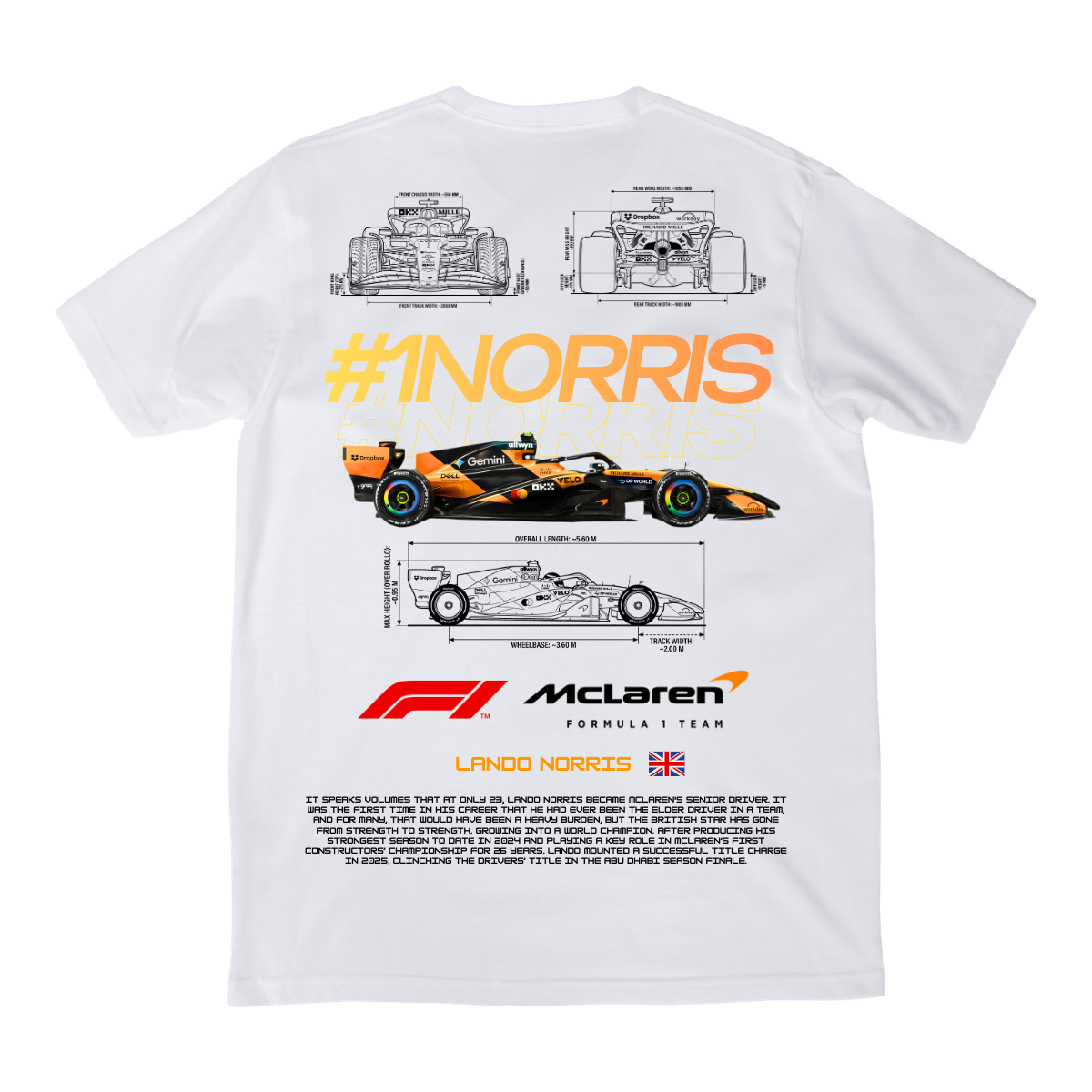 Playera Norris f1 2026 V2