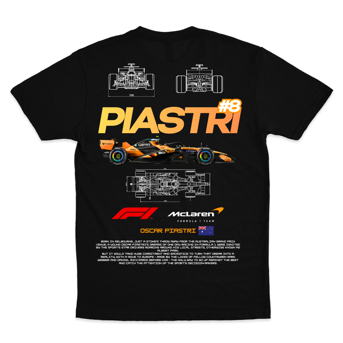 Playera Piastri F1 2026 V1