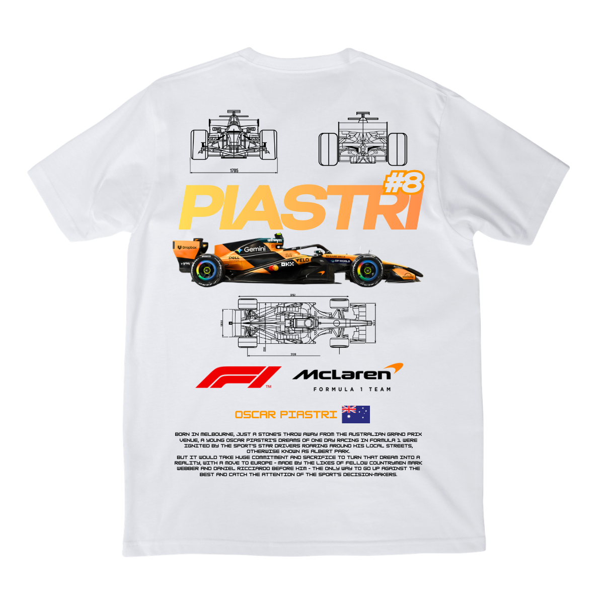 Playera Piastri F1 2026 V1