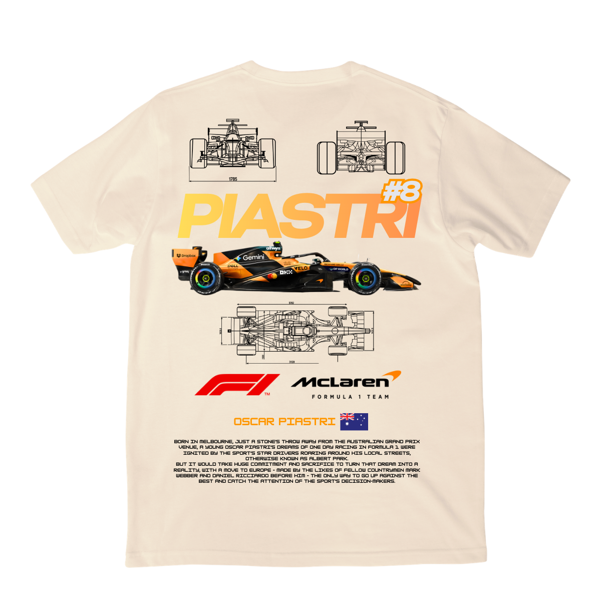 Playera Piastri F1 2026 V1