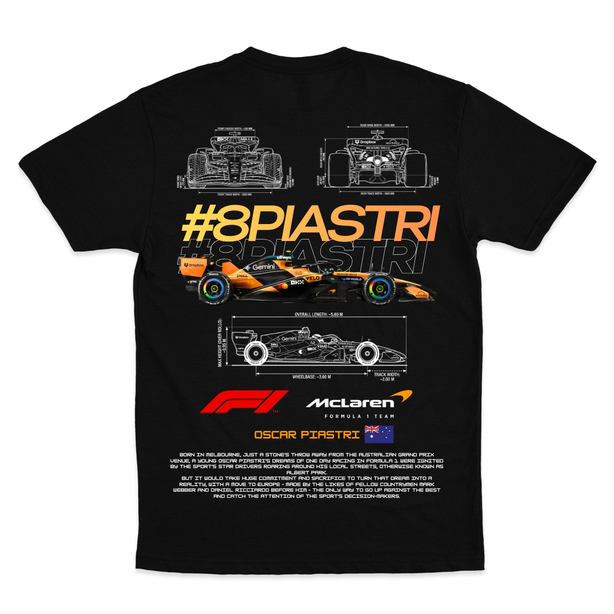 Playera Piastri F1 2026 V2