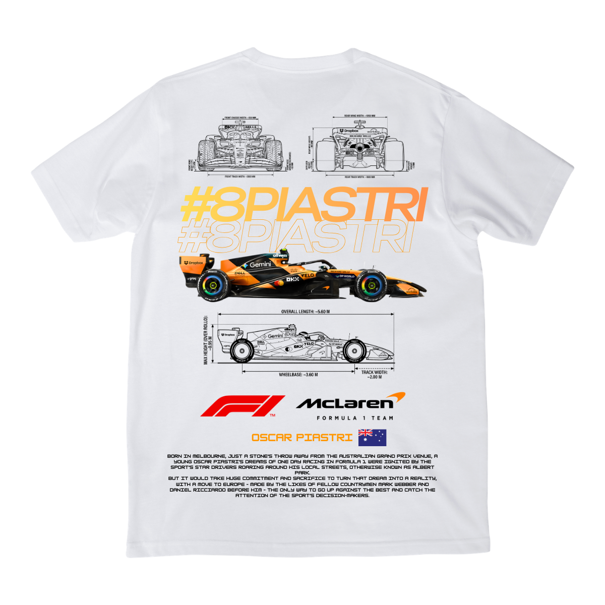 Playera Piastri F1 2026 V2
