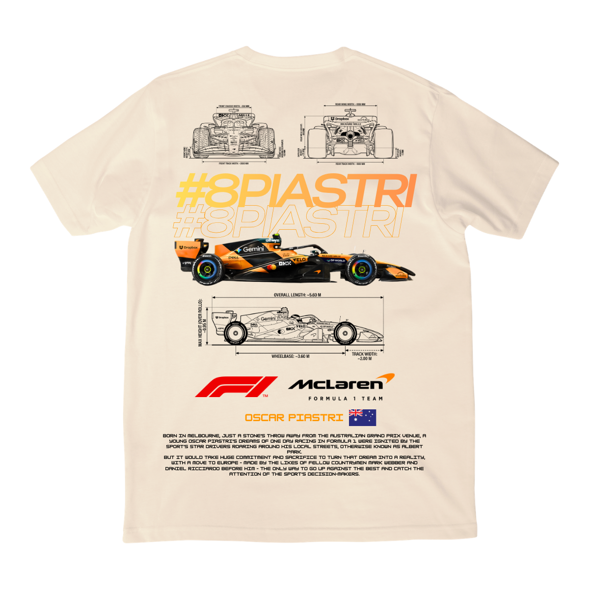 Playera Piastri F1 2026 V2