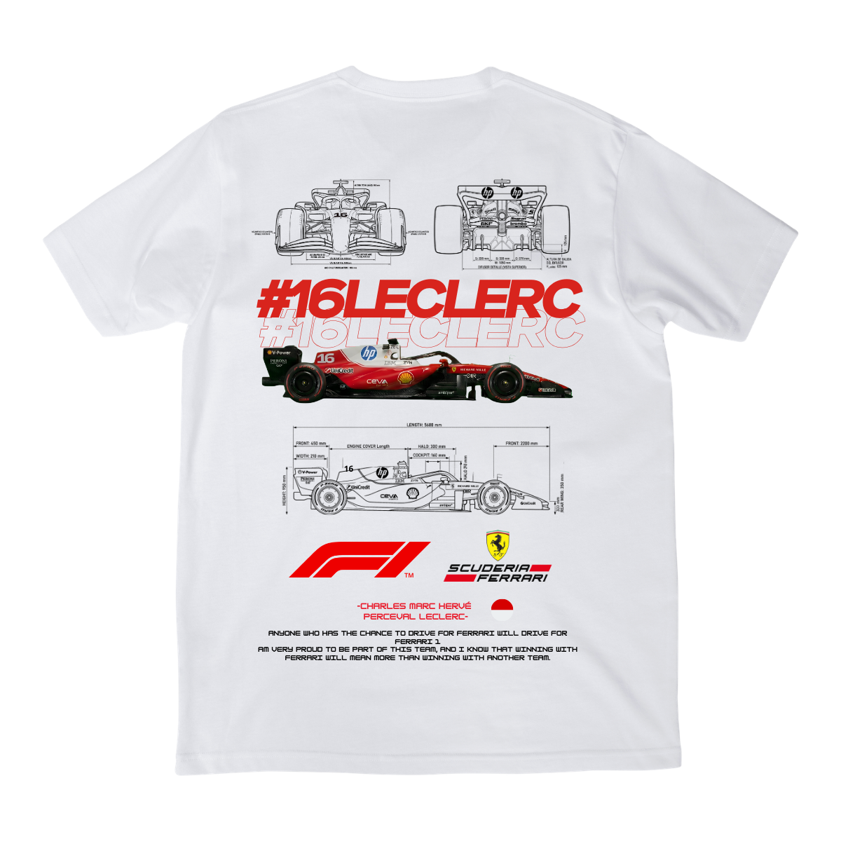 Playera Ferrari Leclerc f1 2026