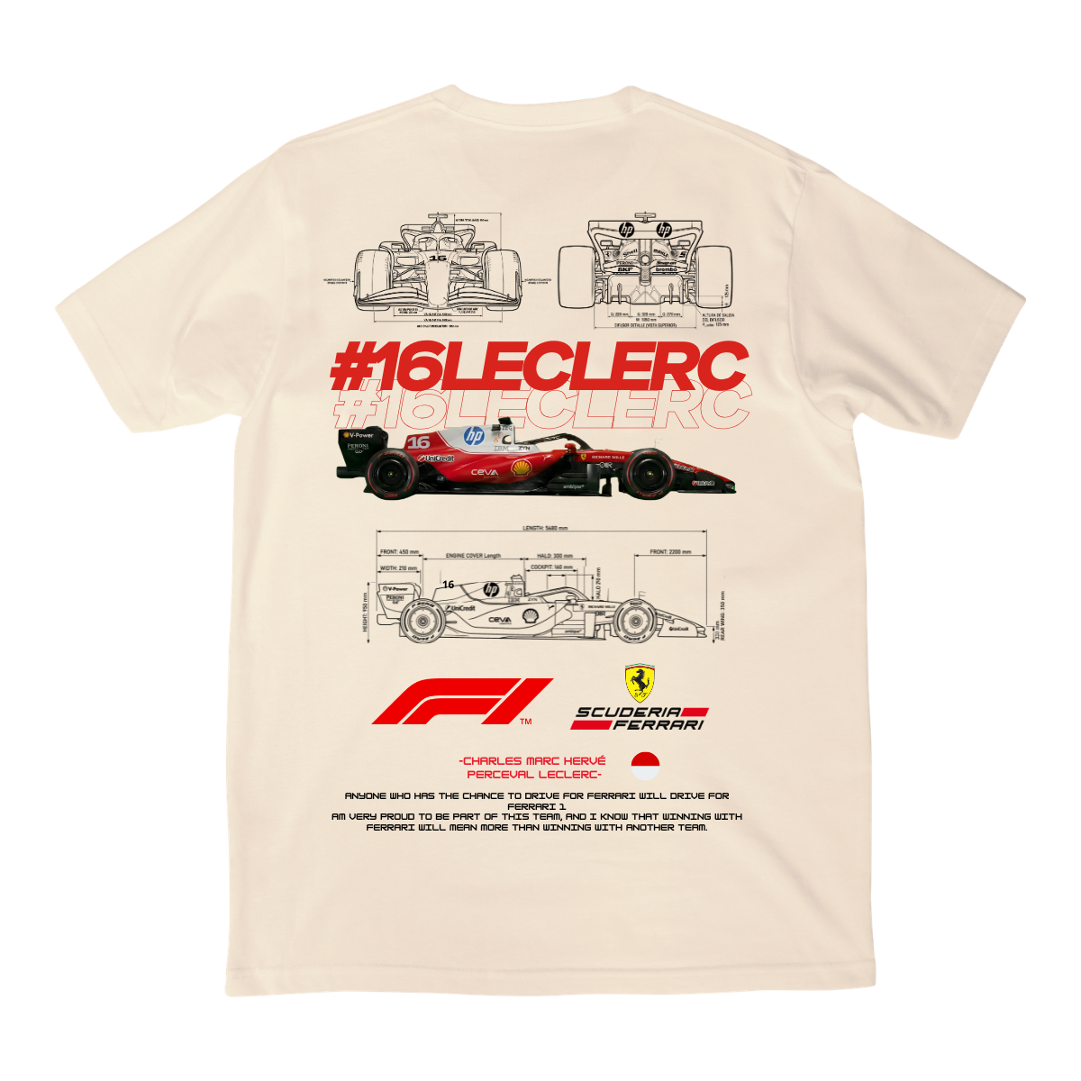 Playera Ferrari Leclerc f1 2026